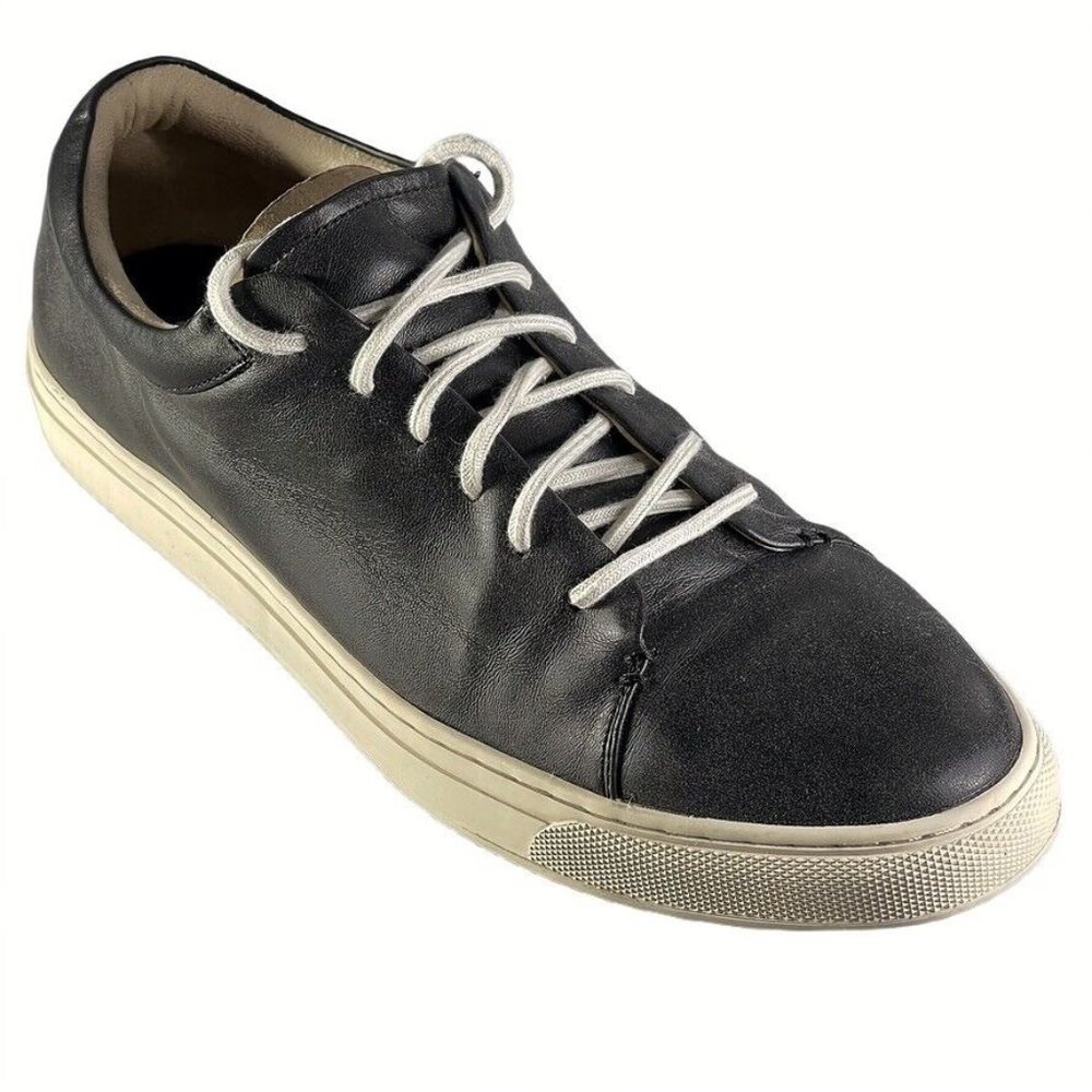 SEVEN 91 Shoes Black Trainer Leather Sneaker Skater Shoe Men's Size 12M